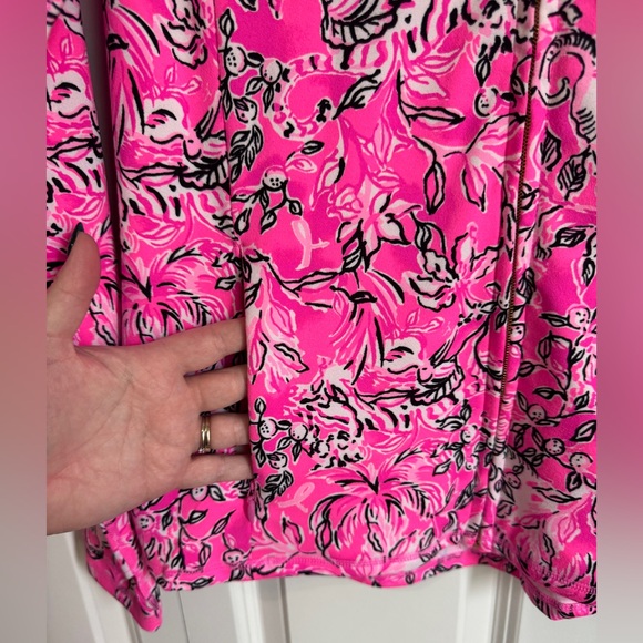 Lilly Pulitzer Serena Jacket Plumeria Pink, Size L, UPF 50+. - Picture 4 of 7
